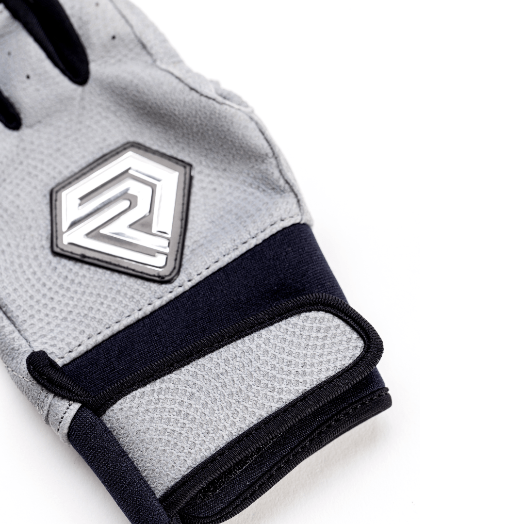 Resilient SFBL Youth Fastpitch Batting Gloves - Grey and Black
