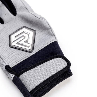 Resilient SFBL Youth Fastpitch Batting Gloves - Grey and Black
