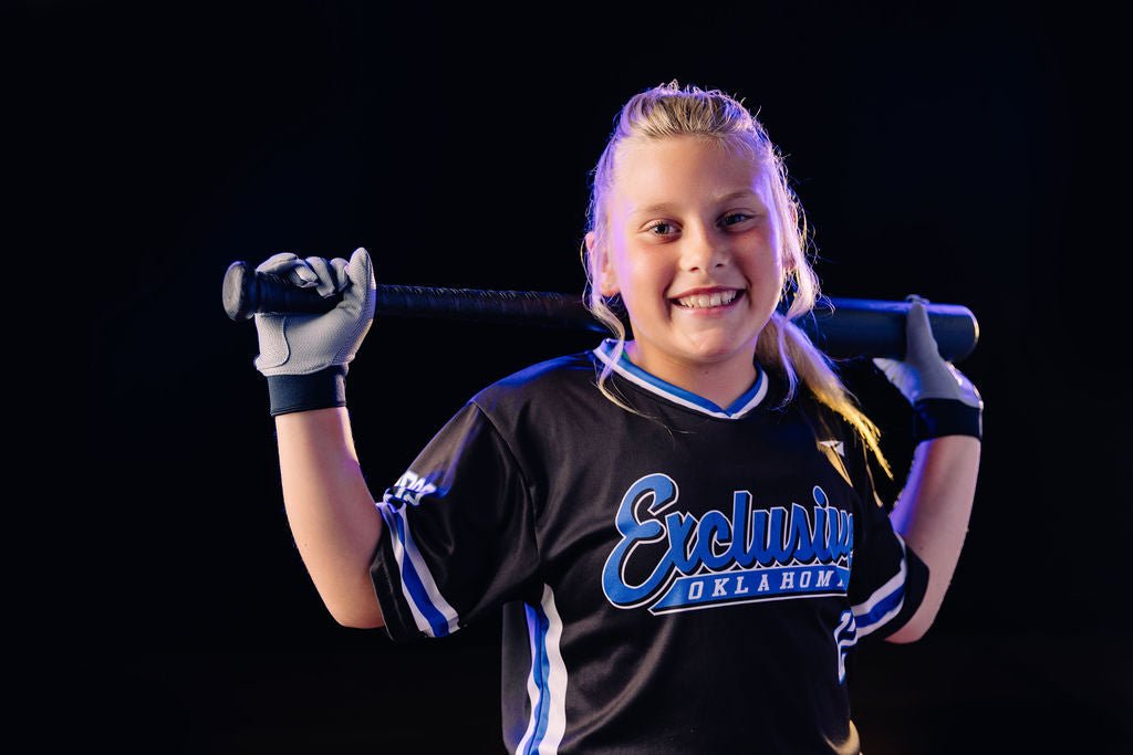 Resilient SFBL Youth Fastpitch Batting Gloves - Grey and Black