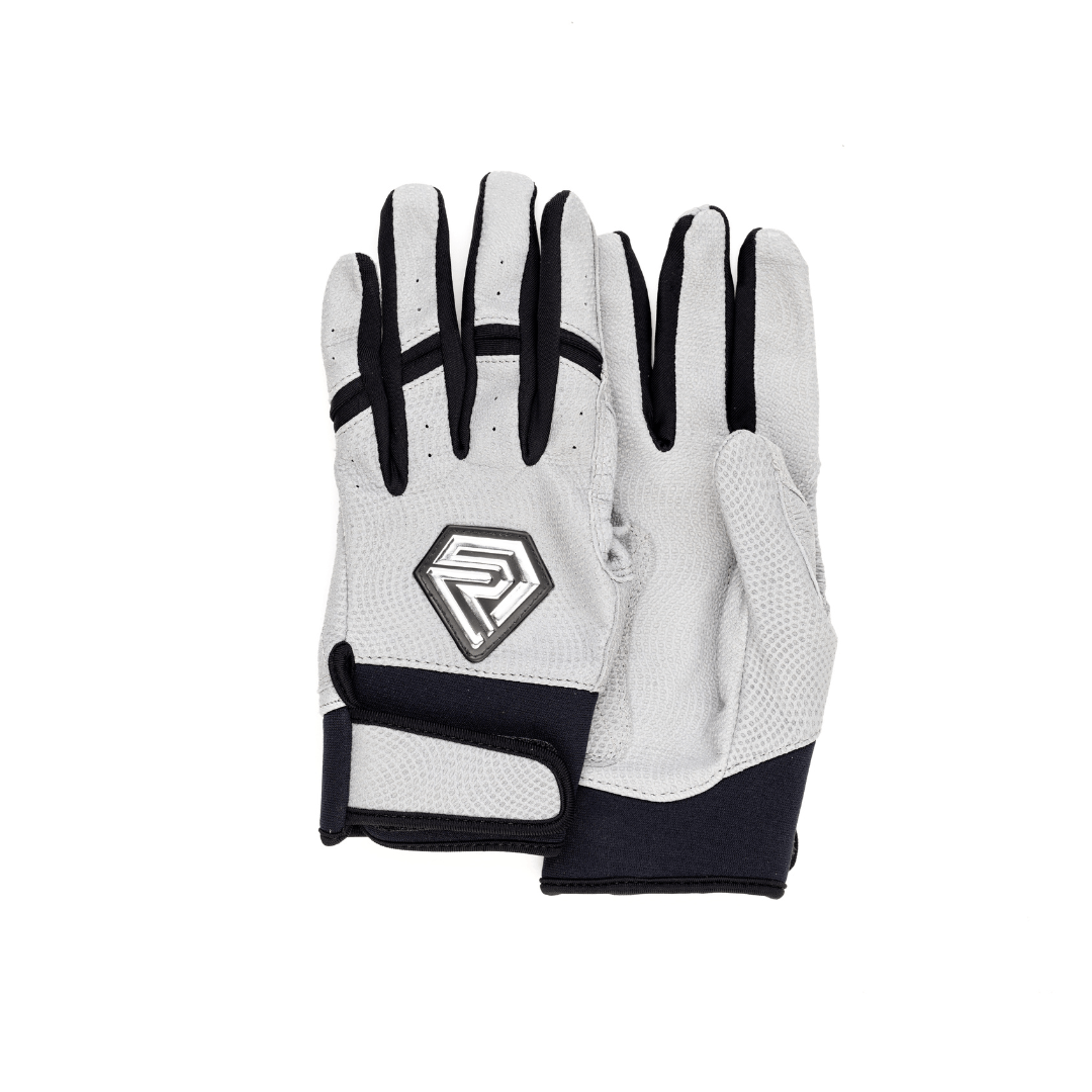 Resilient SFBL Youth Fastpitch Batting Gloves - Grey and Black