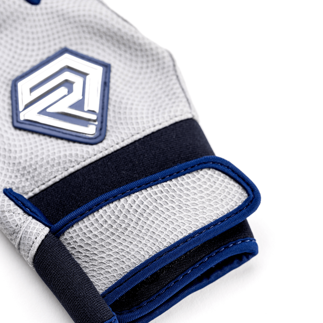 Resilient SFBL Youth Fastpitch Batting Gloves - Grey and Navy Blue