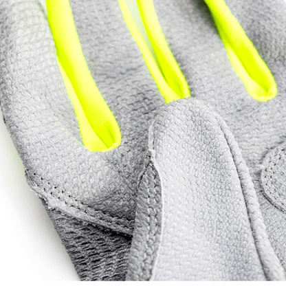 Resilient SFBL Youth Fastpitch Batting Gloves - Grey and Neon Green