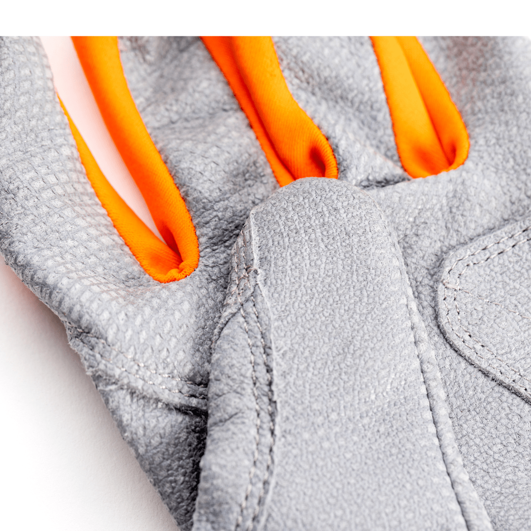 Resilient SFBL Youth Fastpitch Batting Gloves - Grey and Orange
