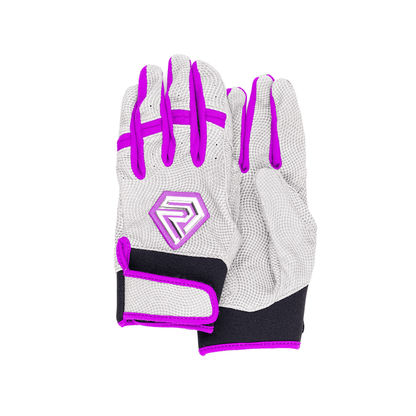 Resilient SFBL Youth Fastpitch Batting Gloves - Grey and Purple
