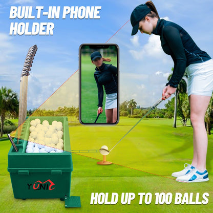 Yunic Golf Ball Dispenser Machine Powerless Automatic Tee Up - Angler's Pro Tackle & Outdoors