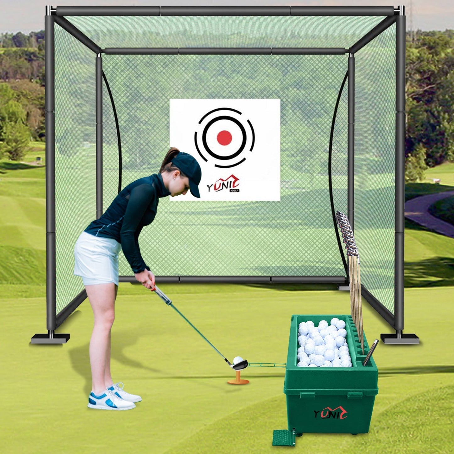 Yunic Golf Ball Dispenser Machine Powerless Automatic Tee Up - Angler's Pro Tackle & Outdoors