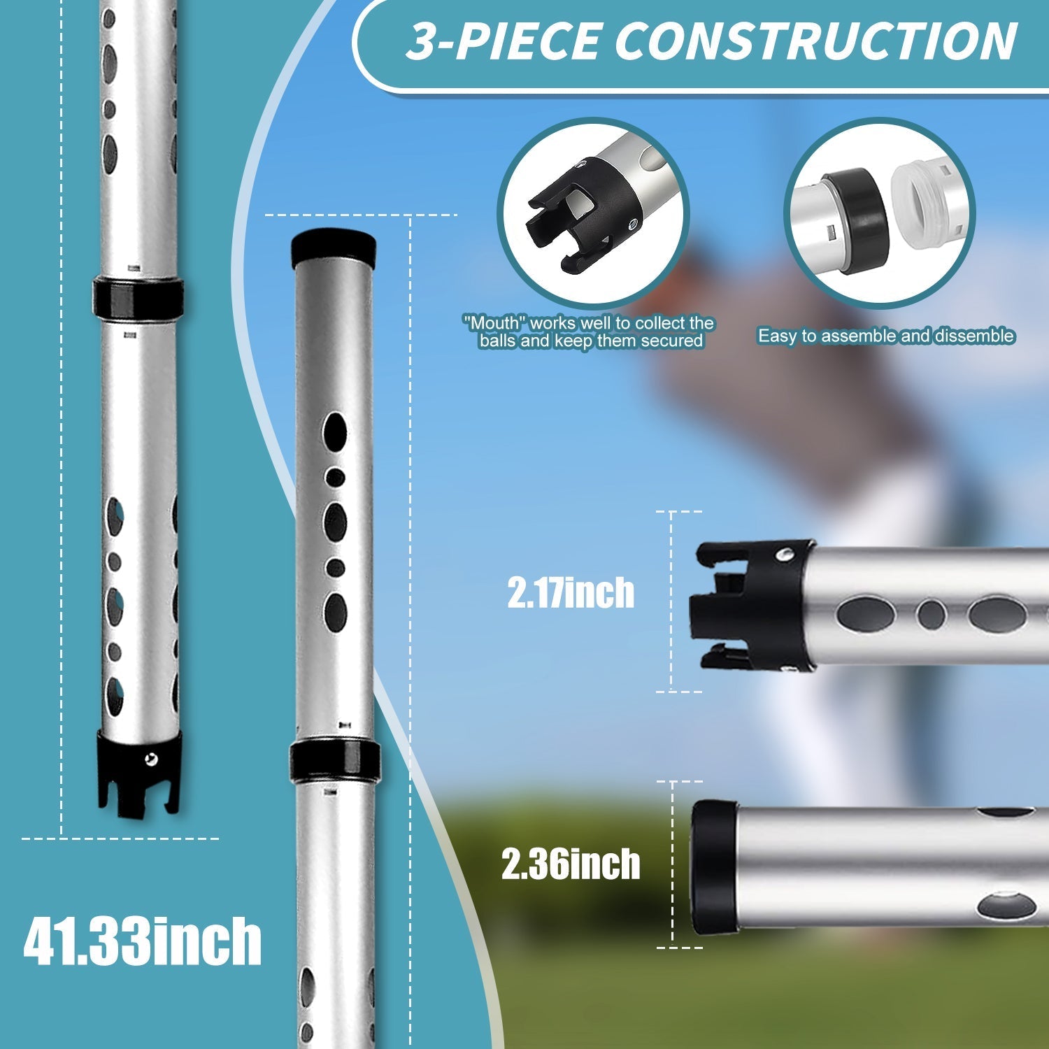 Yunic Golf Ball Picker (Detachable) - Angler's Pro Tackle & Outdoors