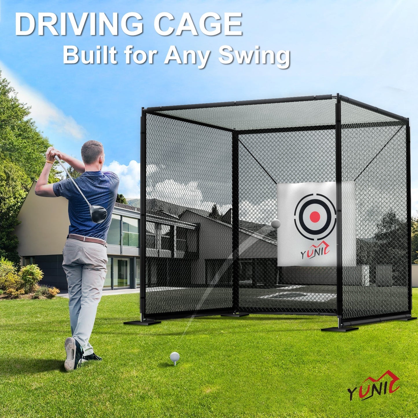 Yunic Golf Driving Practice Cage (Black) - Angler's Pro Tackle & Outdoors