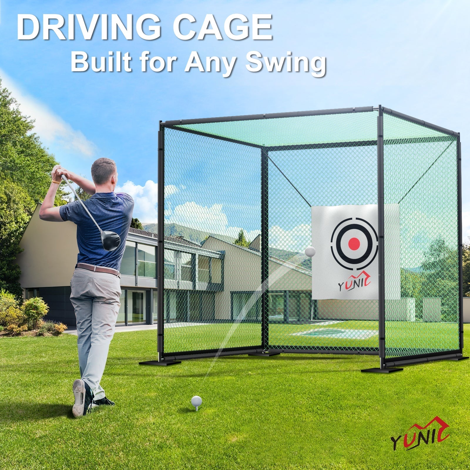Yunic Golf Driving Practice Cage (Green) - Angler's Pro Tackle & Outdoors