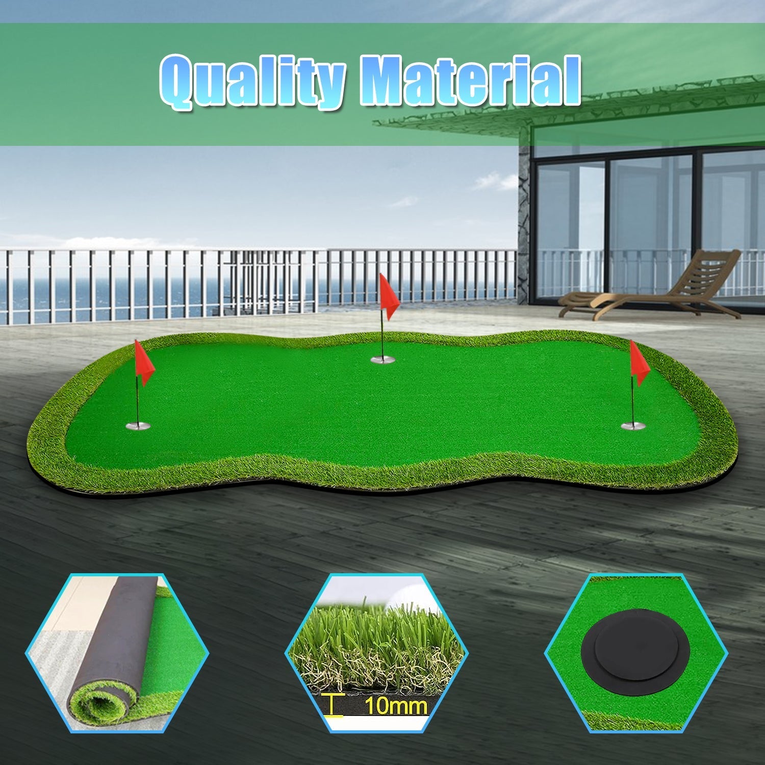 Yunic Golf Putting Green (5ft x 10ft) - Angler's Pro Tackle & Outdoors