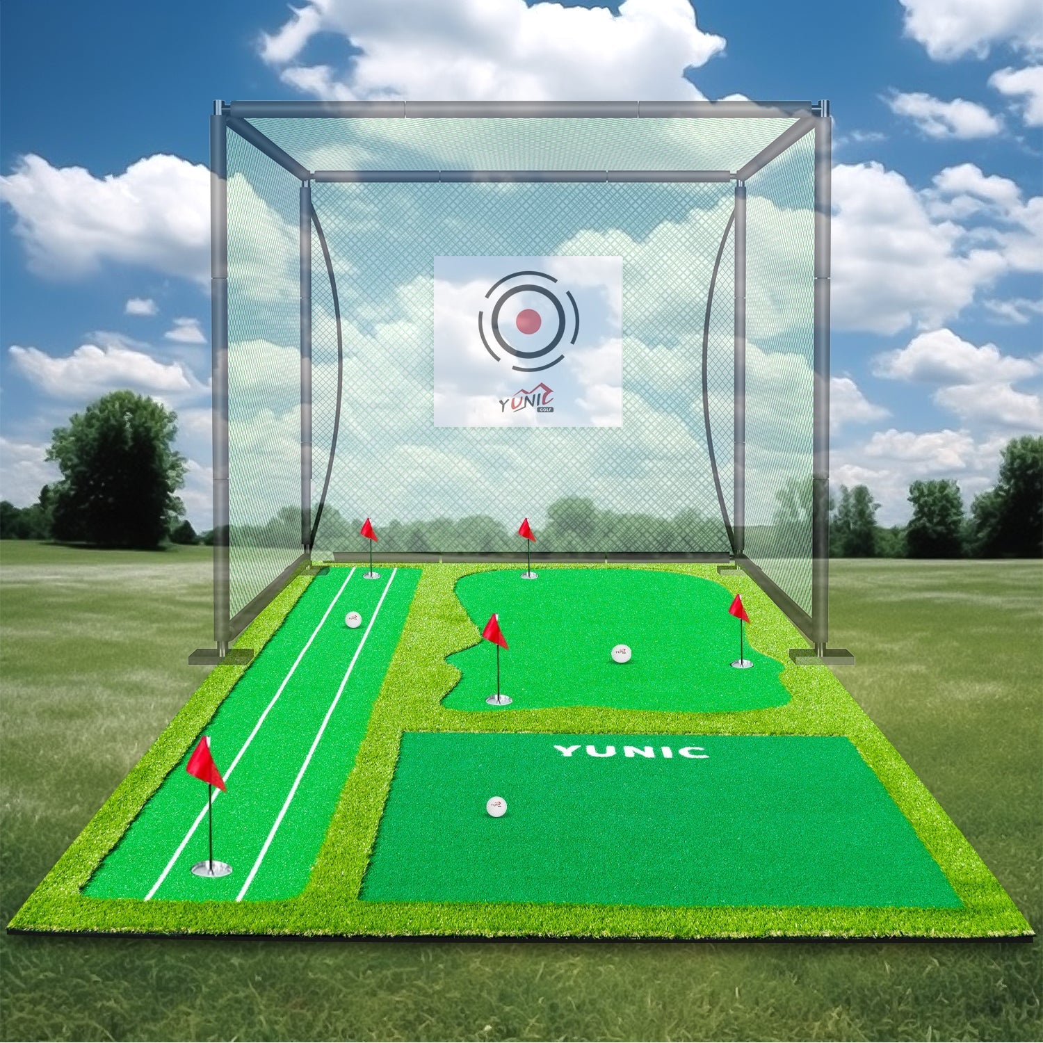Yunic Golf Putting Green (8ft x 16ft, Style A) - Angler's Pro Tackle & Outdoors