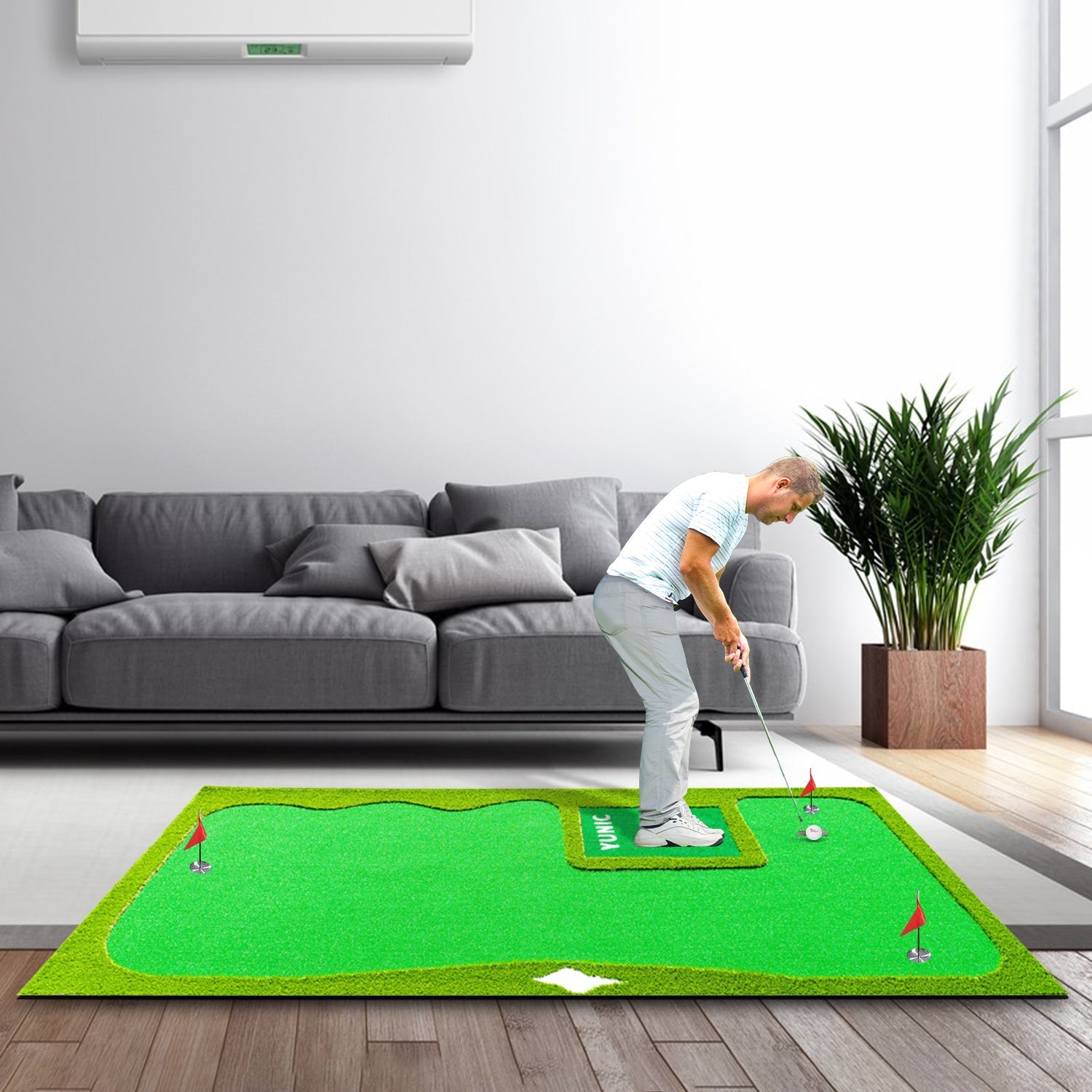 Yunic Golf Putting Green (8ft x 16ft, Style B) - Angler's Pro Tackle & Outdoors