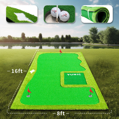 Yunic Golf Putting Green (8ft x 16ft, Style B) - Angler's Pro Tackle & Outdoors