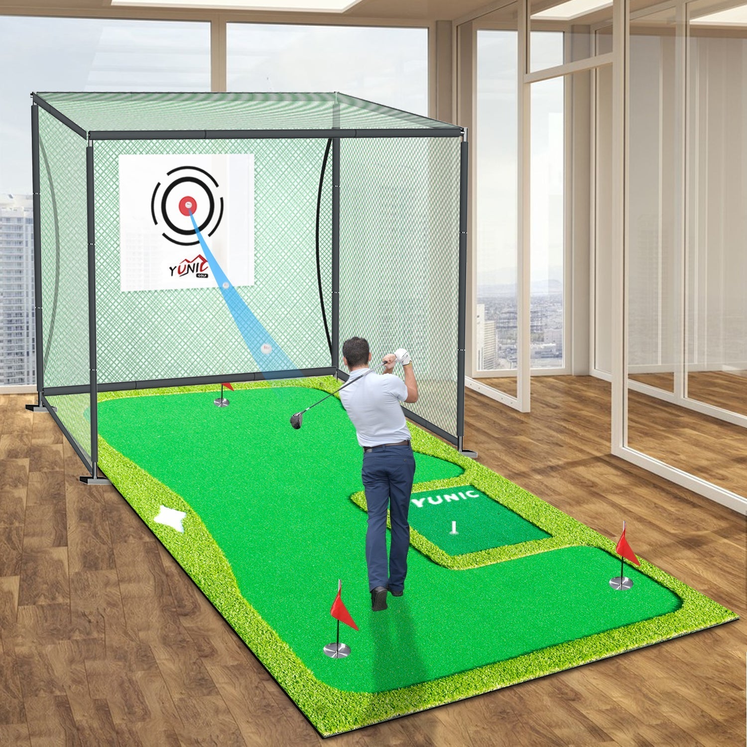 Yunic Golf Putting Green (8ft x 16ft, Style B) - Angler's Pro Tackle & Outdoors