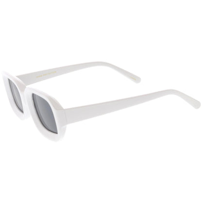 zeroUV - Artistic Retro Modern Deep Rectangle Block Flat Lens Sunglasses C673 - Angler's Pro Tackle & Outdoors