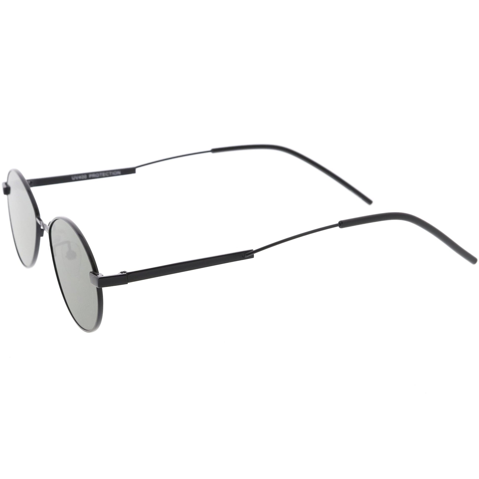 zeroUV - Classic Retro Unisex Metal Oval Dapper Sunglasses C741 - Angler's Pro Tackle & Outdoors