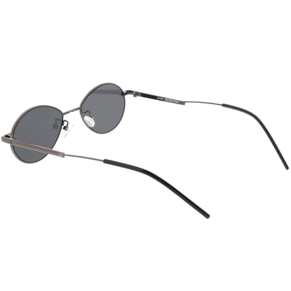 zeroUV - Classic Retro Unisex Metal Oval Dapper Sunglasses C741 - Angler's Pro Tackle & Outdoors