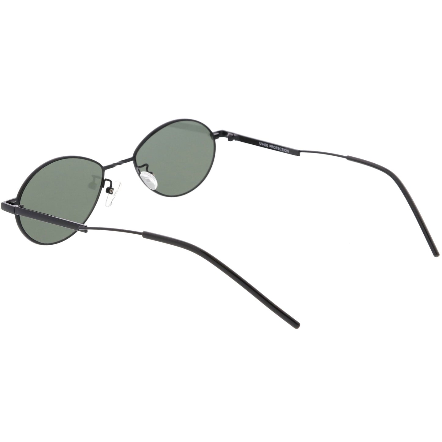 zeroUV - Classic Retro Unisex Metal Oval Dapper Sunglasses C741 - Angler's Pro Tackle & Outdoors