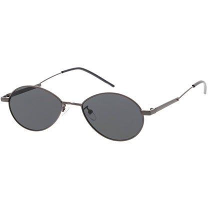 zeroUV - Classic Retro Unisex Metal Oval Dapper Sunglasses C741 - Angler's Pro Tackle & Outdoors