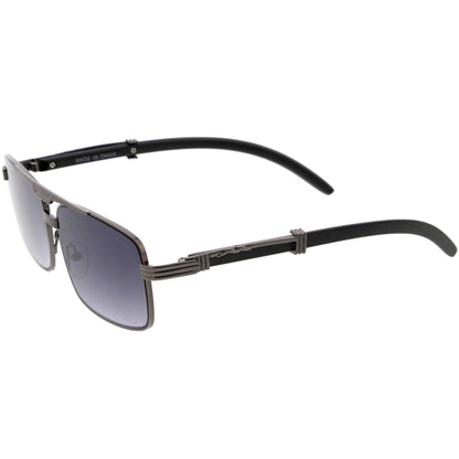 zeroUV - Classy Dapper Neutral Metal Crossbar Square Sunglasses D245 - Angler's Pro Tackle & Outdoors