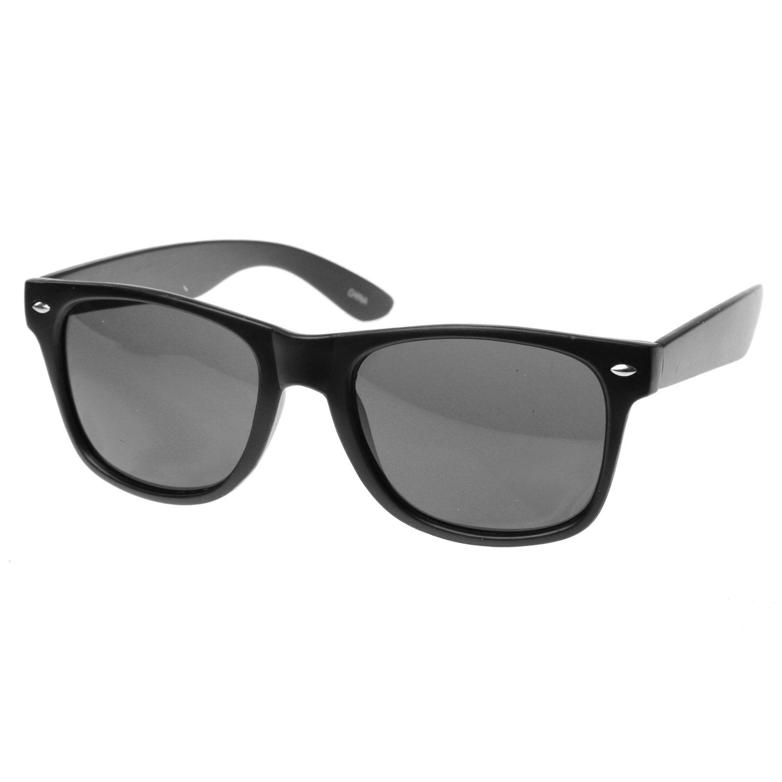 zeroUV - Hipster Street Wear Soft Rubber Matte Black Horned Rim Sunglasses 8350 - Angler's Pro Tackle & Outdoors