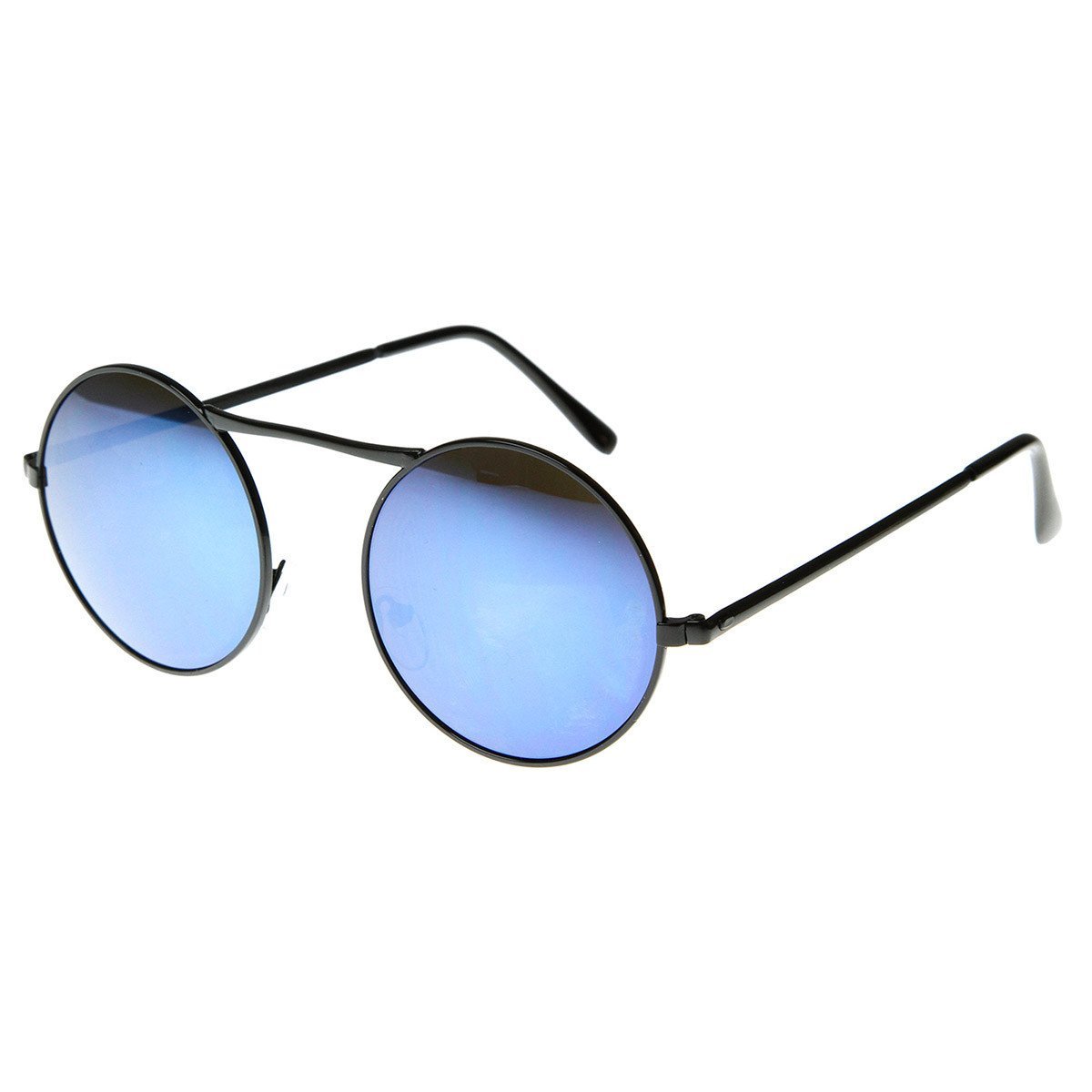 zeroUV - Large Retro Round Steampunk Mirrored Lens Sunglasses 8759 - Angler's Pro Tackle & Outdoors