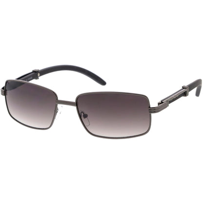 zeroUV - Medium Dapper Sleek Metal Two - Tone Square Sunglasses D249 - Angler's Pro Tackle & Outdoors