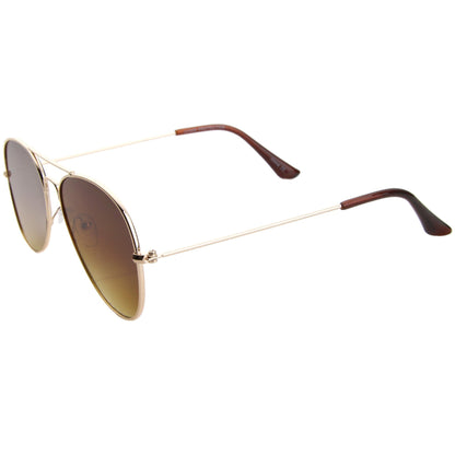 zeroUV - Modern Flat Front Wire Metal Aviator Sunglasses A182 - Angler's Pro Tackle & Outdoors