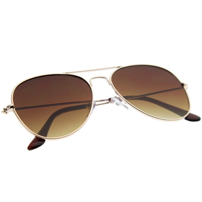 zeroUV - Modern Flat Front Wire Metal Aviator Sunglasses A182 - Angler's Pro Tackle & Outdoors