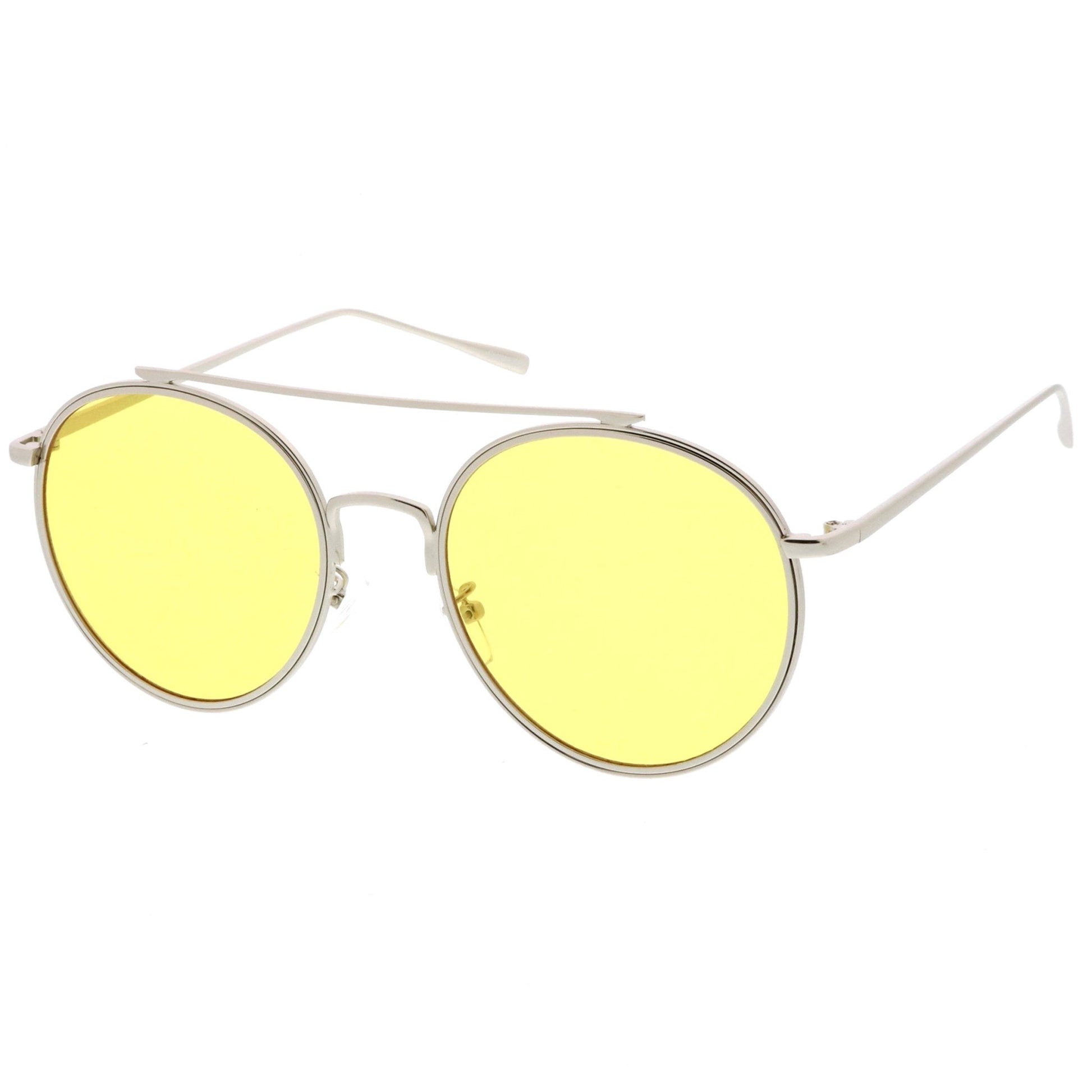 zeroUV - Modern Slim Round Color Tone Aviator Sunglasses A871 - Angler's Pro Tackle & Outdoors