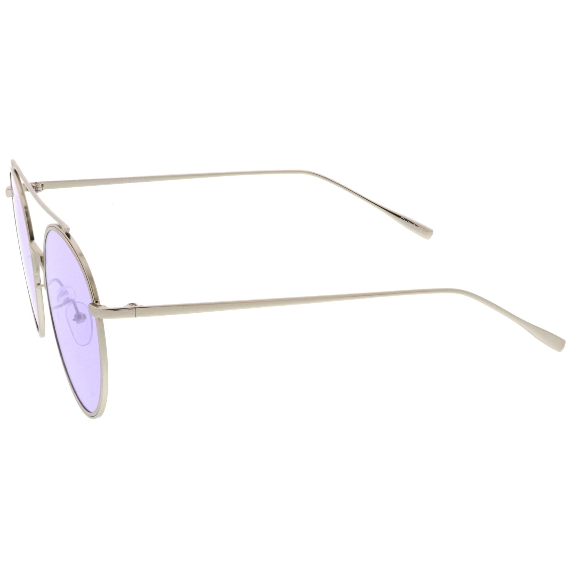 zeroUV - Modern Slim Round Color Tone Aviator Sunglasses A871 - Angler's Pro Tackle & Outdoors