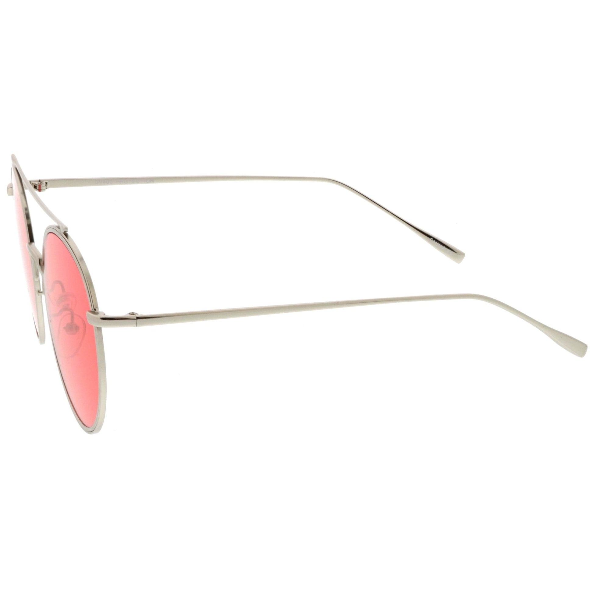 zeroUV - Modern Slim Round Color Tone Aviator Sunglasses A871 - Angler's Pro Tackle & Outdoors