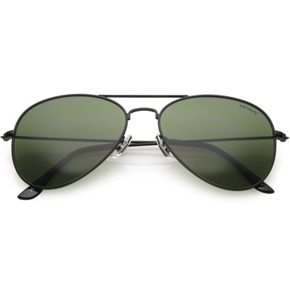 zeroUV - Original Classic Metal Military Aviator Sunglasses 1041 58mm - Angler's Pro Tackle & Outdoors