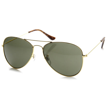 zeroUV - Original Classic Metal Military Aviator Sunglasses 1041 58mm - Angler's Pro Tackle & Outdoors