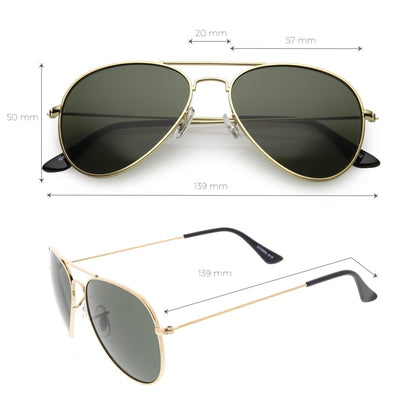 zeroUV - Original Classic Metal Military Aviator Sunglasses 1041 58mm - Angler's Pro Tackle & Outdoors