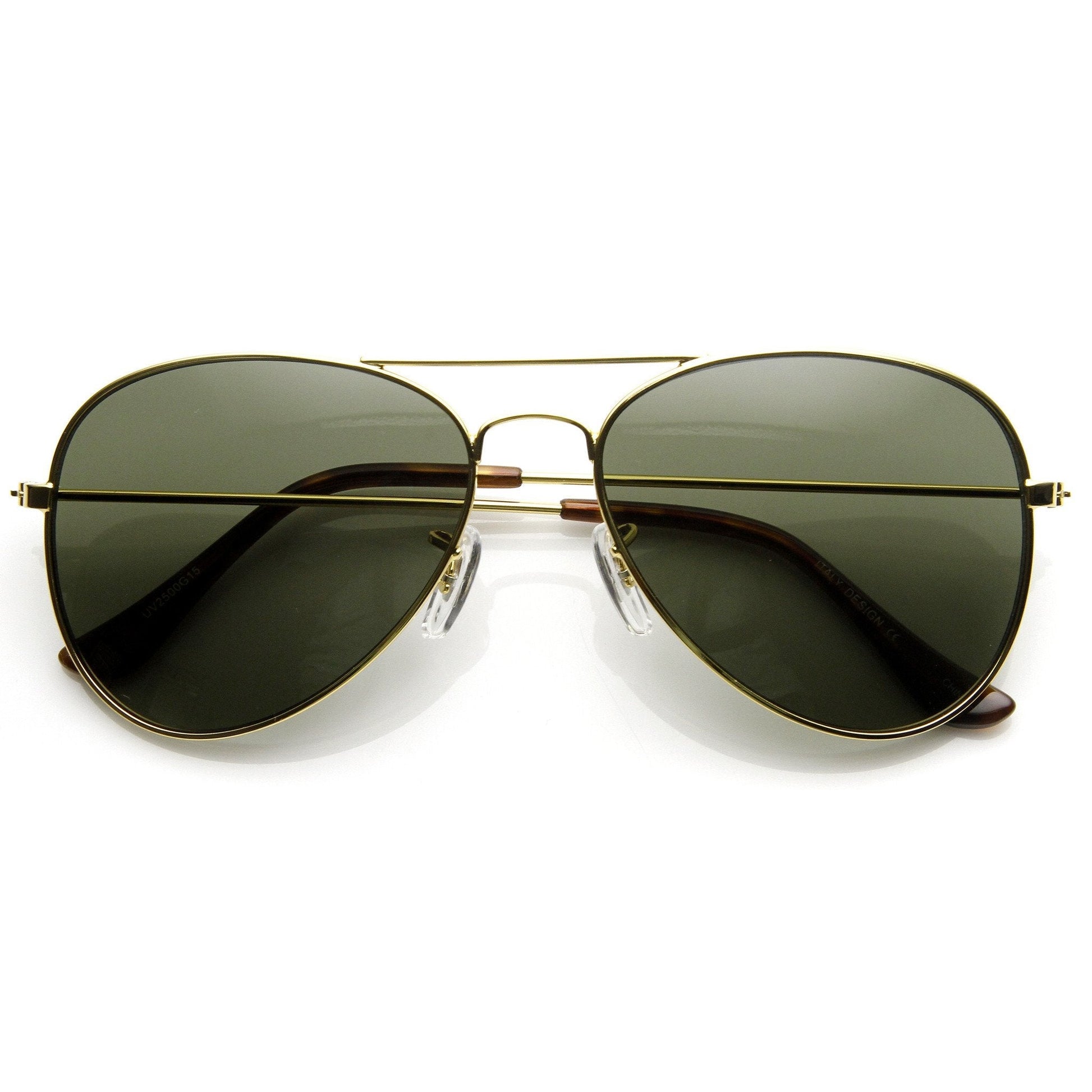 zeroUV - Original Classic Metal Military Aviator Sunglasses - Angler's Pro Tackle & Outdoors