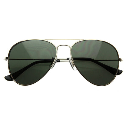 zeroUV - Original Classic Metal Military Aviator Sunglasses - Angler's Pro Tackle & Outdoors