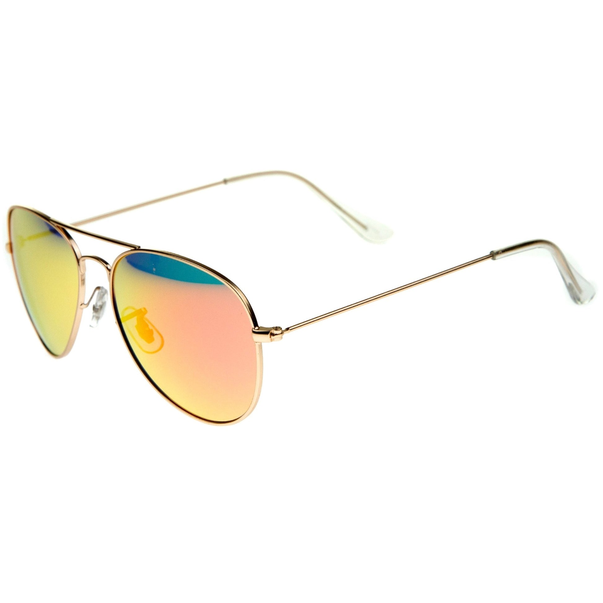 zeroUV - Premium Nickel Plated Frame Multi - Coated Mirror Lens Aviator Sunglasses A284 - Angler's Pro Tackle & Outdoors