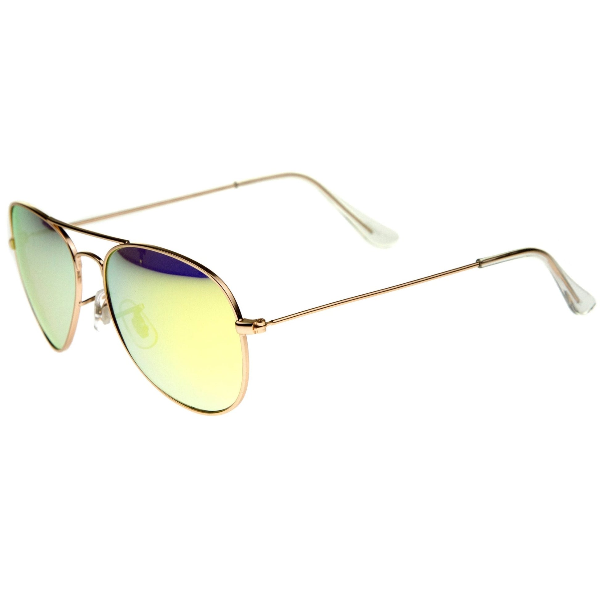 zeroUV - Premium Nickel Plated Frame Multi - Coated Mirror Lens Aviator Sunglasses A284 - Angler's Pro Tackle & Outdoors