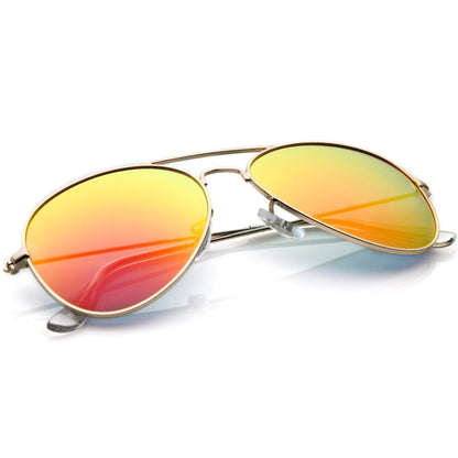 zeroUV - Premium Nickel Plated Frame Multi - Coated Mirror Lens Aviator Sunglasses A284 - Angler's Pro Tackle & Outdoors