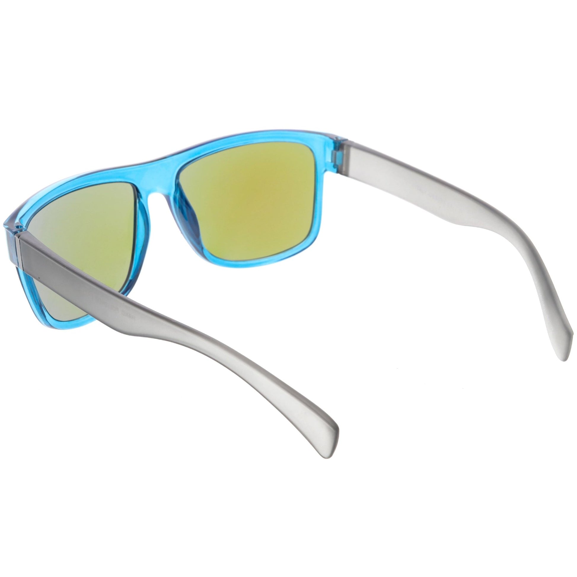 zeroUV - Radical Retro Skater Horned Rim Flash Mirrored Sunglasses C787 - Angler's Pro Tackle & Outdoors