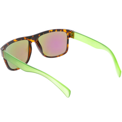 zeroUV - Radical Retro Skater Horned Rim Flash Mirrored Sunglasses C787 - Angler's Pro Tackle & Outdoors