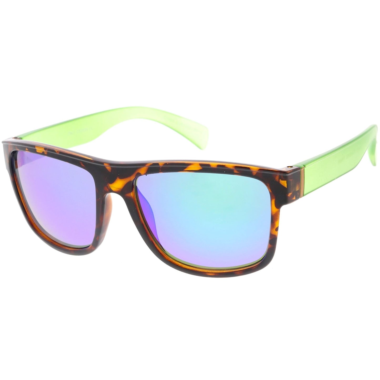 zeroUV - Radical Retro Skater Horned Rim Flash Mirrored Sunglasses C787 - Angler's Pro Tackle & Outdoors