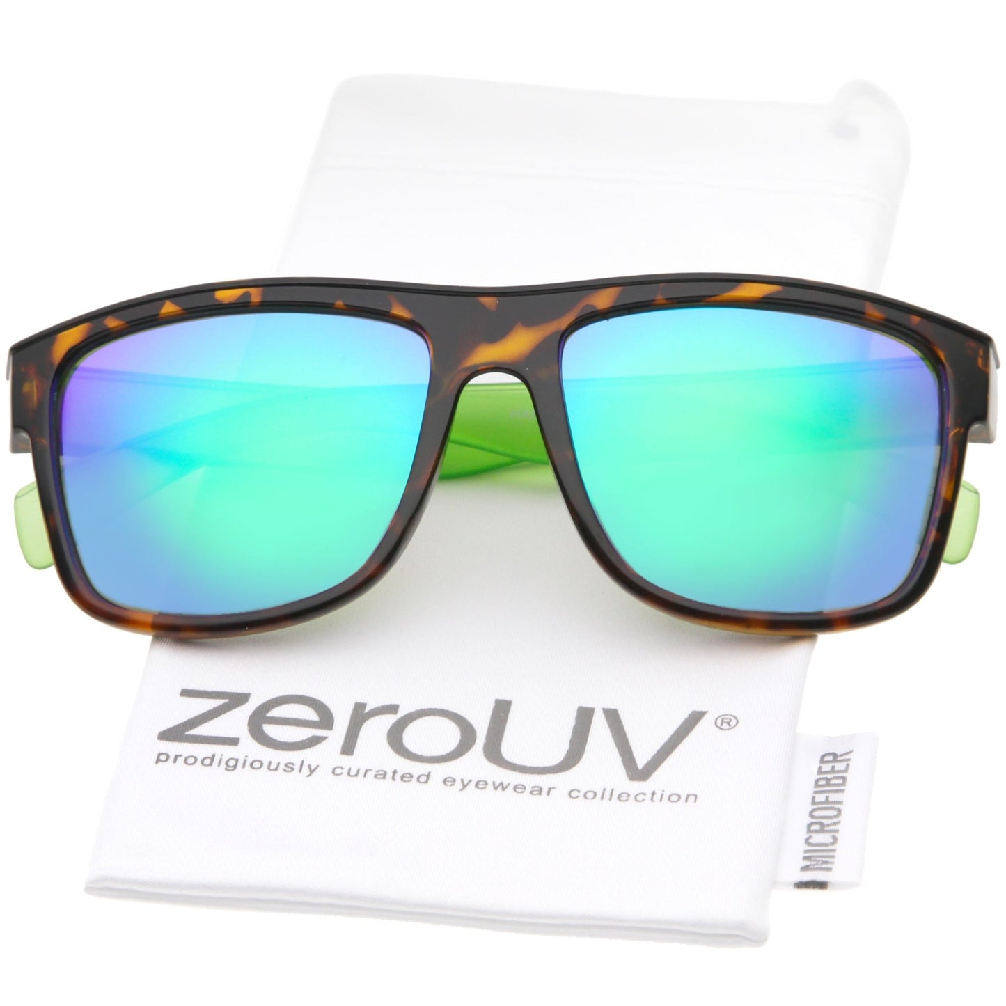 zeroUV - Radical Retro Skater Horned Rim Flash Mirrored Sunglasses C787 - Angler's Pro Tackle & Outdoors