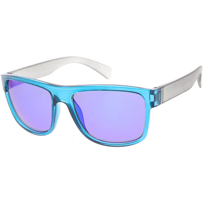 zeroUV - Radical Retro Skater Horned Rim Flash Mirrored Sunglasses C787 - Angler's Pro Tackle & Outdoors