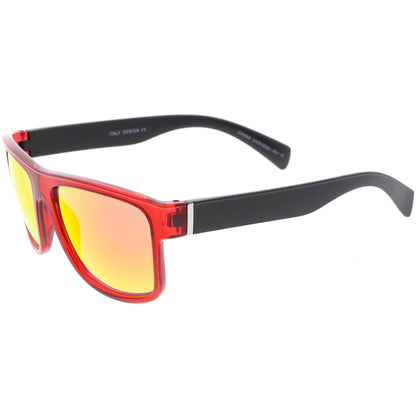 zeroUV - Radical Retro Skater Horned Rim Flash Mirrored Sunglasses C787 - Angler's Pro Tackle & Outdoors