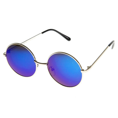 zeroUV - Retro Flash Color Mirror Lens Round Metal Sunglasses 9203 - Angler's Pro Tackle & Outdoors