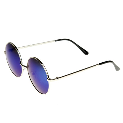 zeroUV - Retro Flash Color Mirror Lens Round Metal Sunglasses 9203 - Angler's Pro Tackle & Outdoors