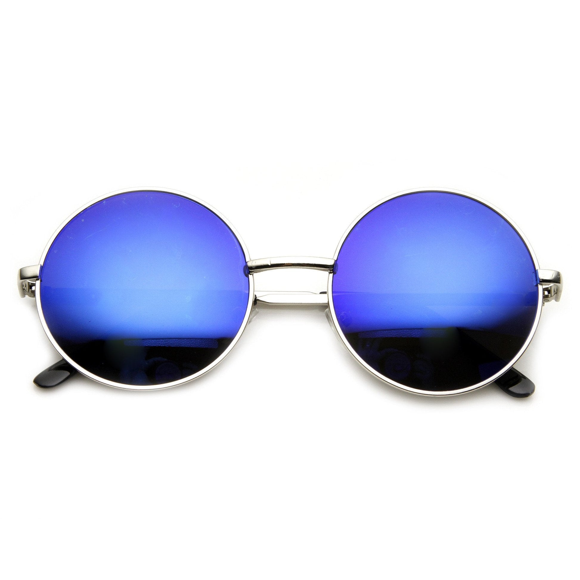 zeroUV - Retro Flash Color Mirror Lens Round Metal Sunglasses 9203 - Angler's Pro Tackle & Outdoors