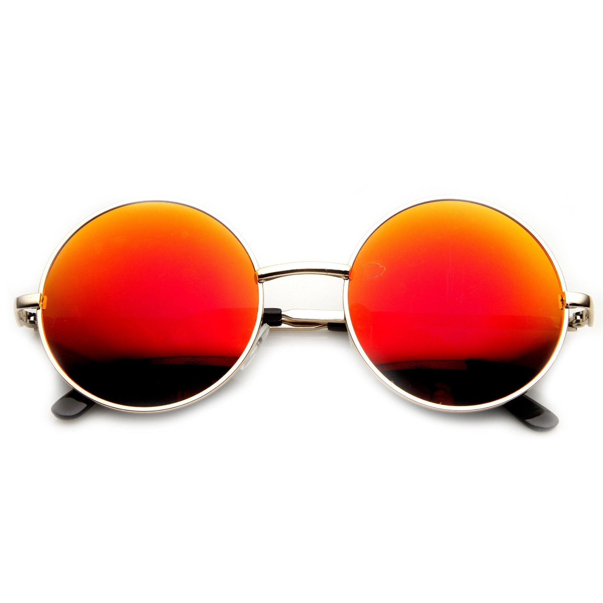 zeroUV - Retro Flash Color Mirror Lens Round Metal Sunglasses 9203 - Angler's Pro Tackle & Outdoors